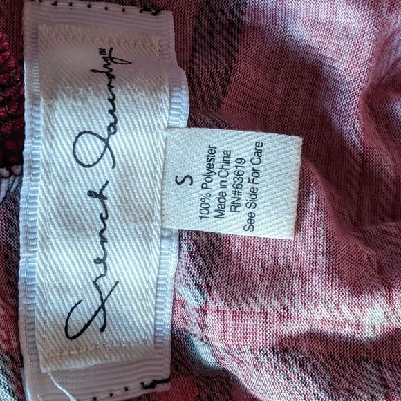 French Laundry Red Plaid Top Size Small - Picture 4 of 4